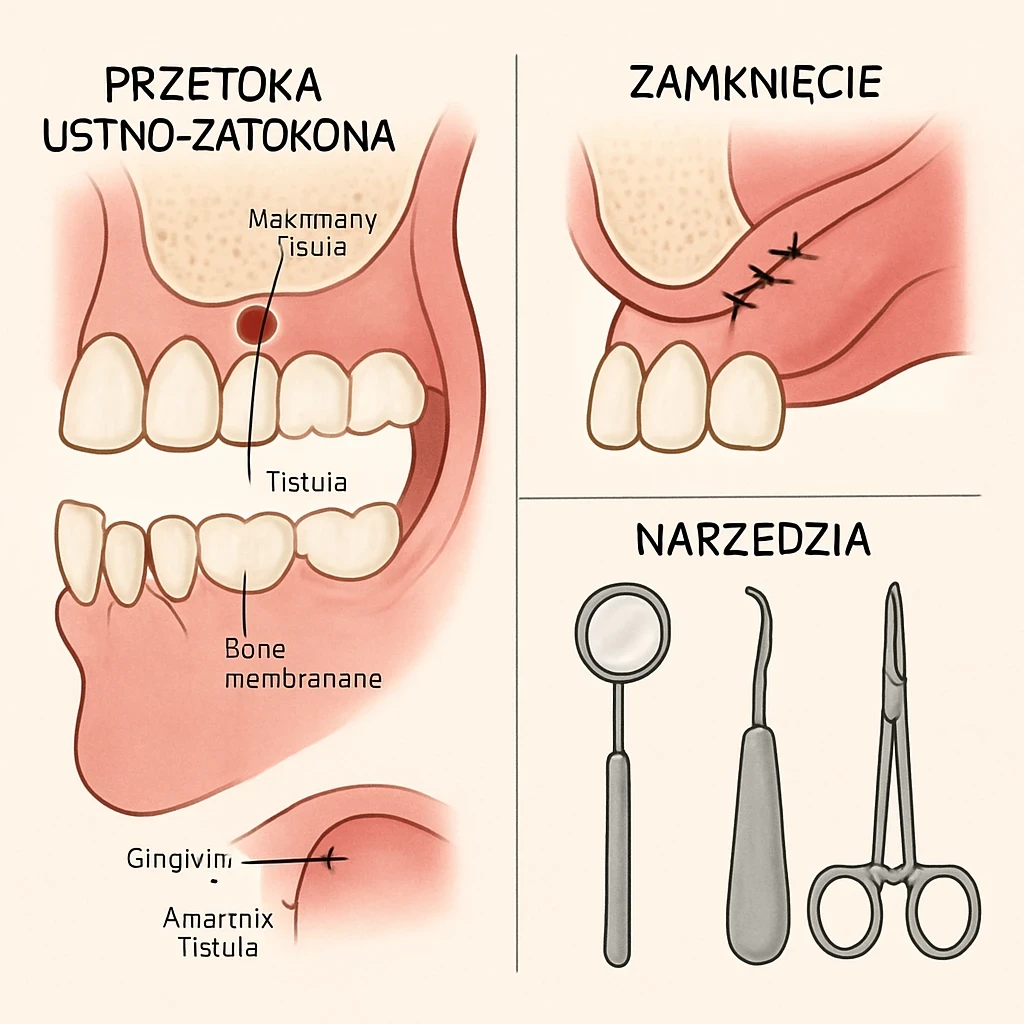 Na czym polega zamknięcie przetoki ustno-zatokowej?